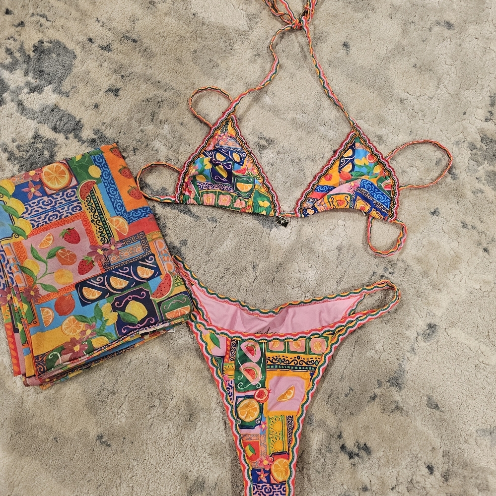 Bydee Colorful Patterned Bikini Set